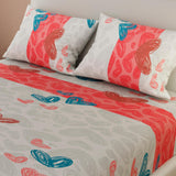 Sábana Ajustable Corazones Gris Para Cama Doble 140 X 190 Cm - SABANAS | Bylmo