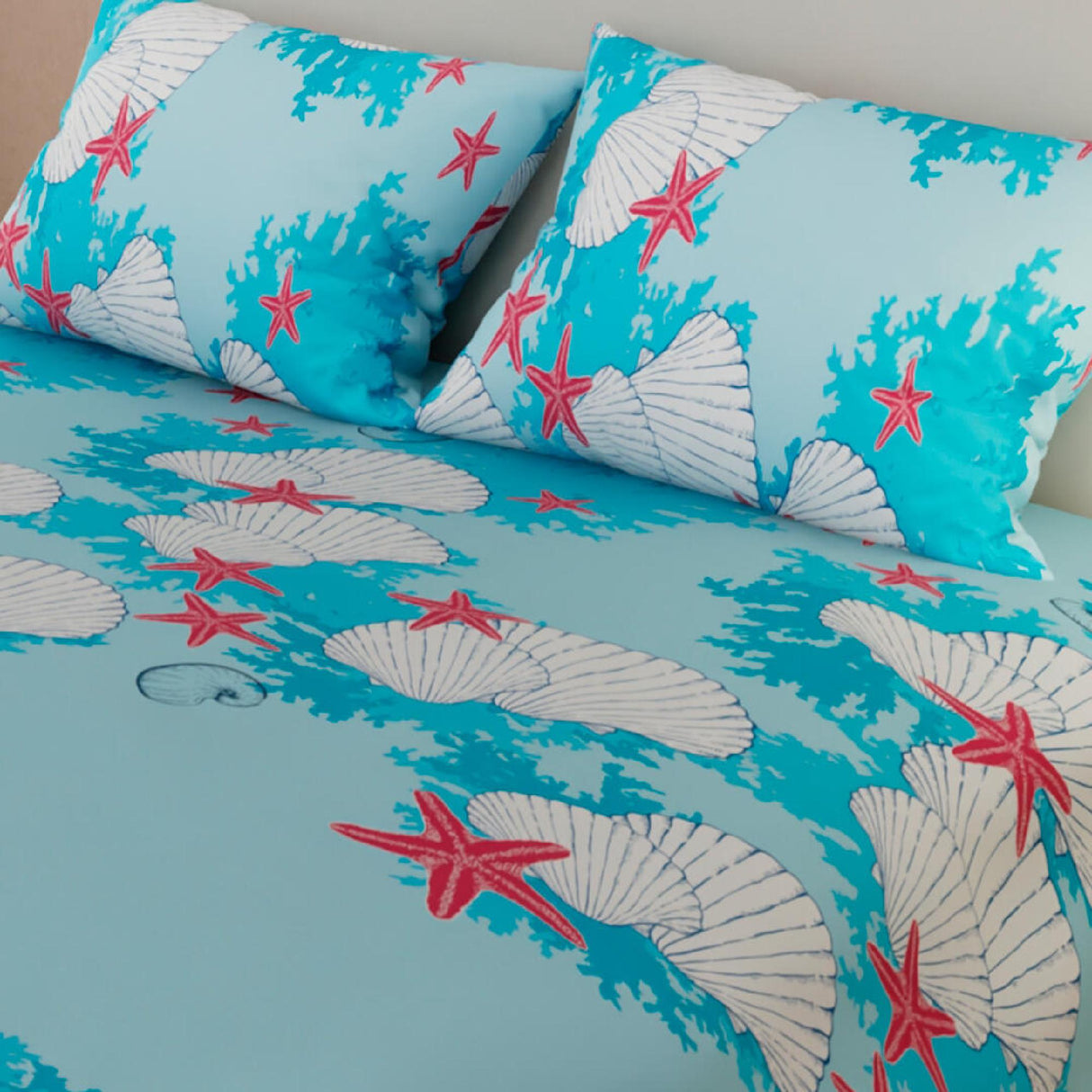 Juego de Sábanas Océano Azul Claro Para Cama Doble 140 X 190 Cm - SABANAS | Bylmo