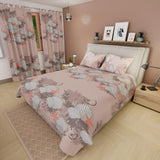 Juego de Sábanas con Cortina Océano Palo de Rosa Para Cama Doble 140 X 190 Cm - SABANAS | Bylmo