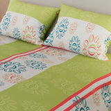 Juego de Sábanas Círculos Verde Limón y Blanco Para Cama Queen 160 X 190 Cm - SABANAS | Bylmo