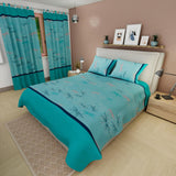 Juego de Sábanas Mariposas Azul celeste Para Cama Queen 160 X 190 Cm - SABANAS | Bylmo
