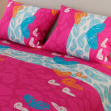 Juego de Sábanas Corazones Fucsia Para cama Sencilla 100 X 190 Cm - SABANAS | Bylmo