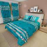 Juego de Sábanas Tropical Azul y Blanco Para cama Sencilla 100 X 190 Cm - SABANAS | Bylmo