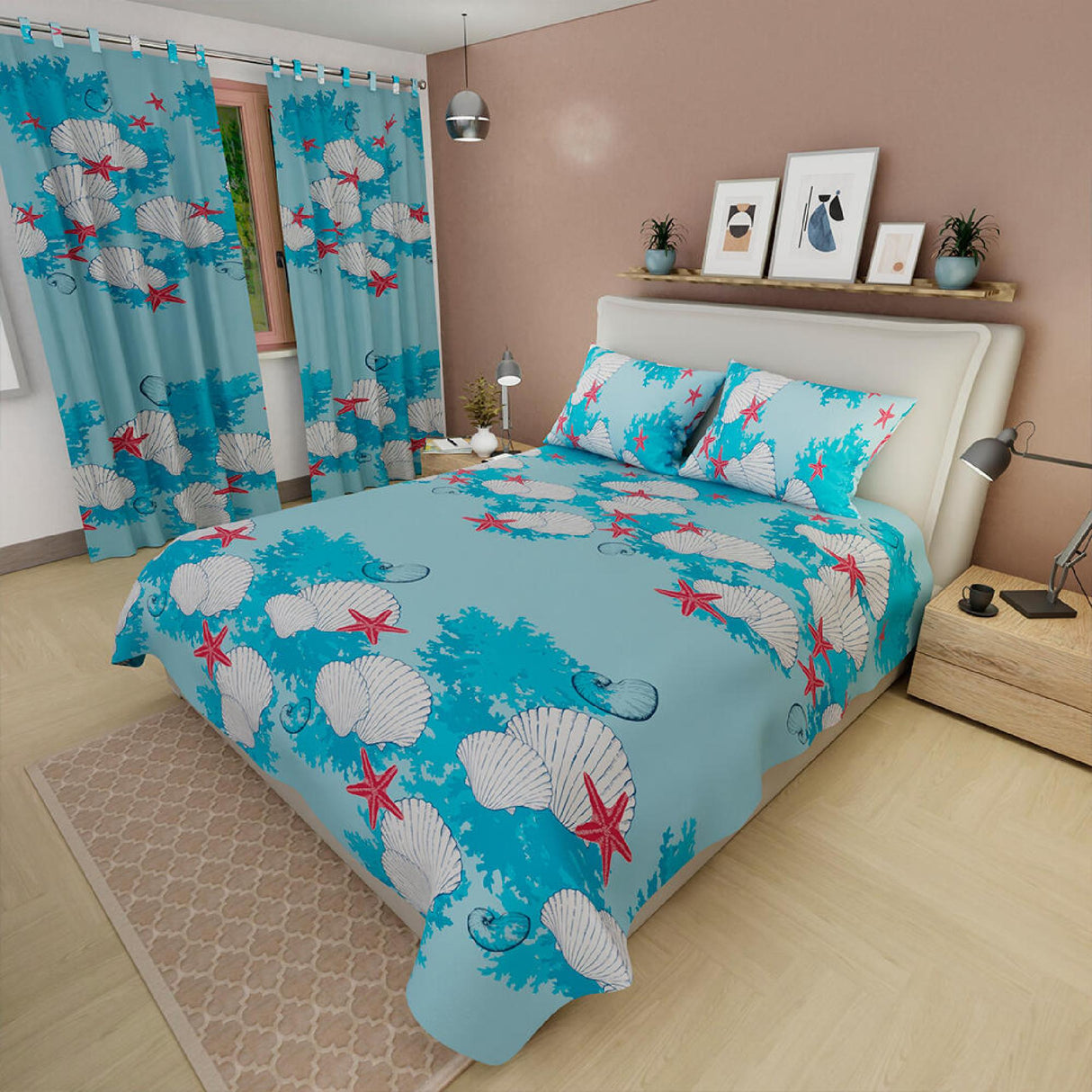 Juego de Sábanas Océano Azul Claro Para cama Sencilla 100 X 190 Cm - SABANAS | Bylmo