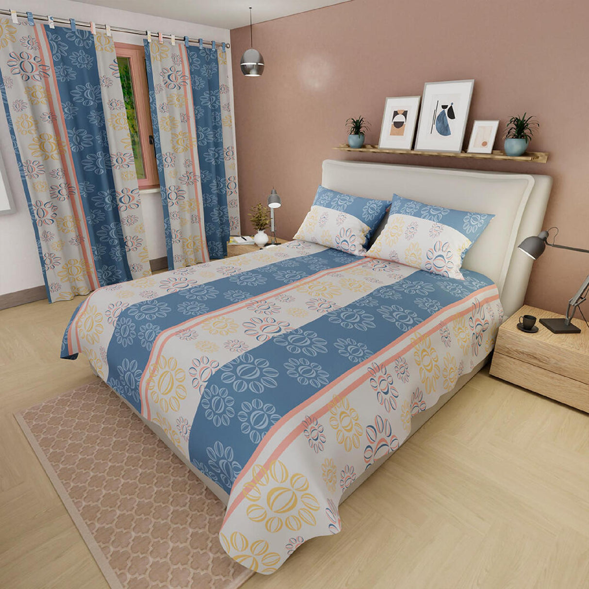 Juego de Sábanas Flores Lila y Blanco Para cama Sencilla 100 X 190 Cm - SABANAS | Bylmo