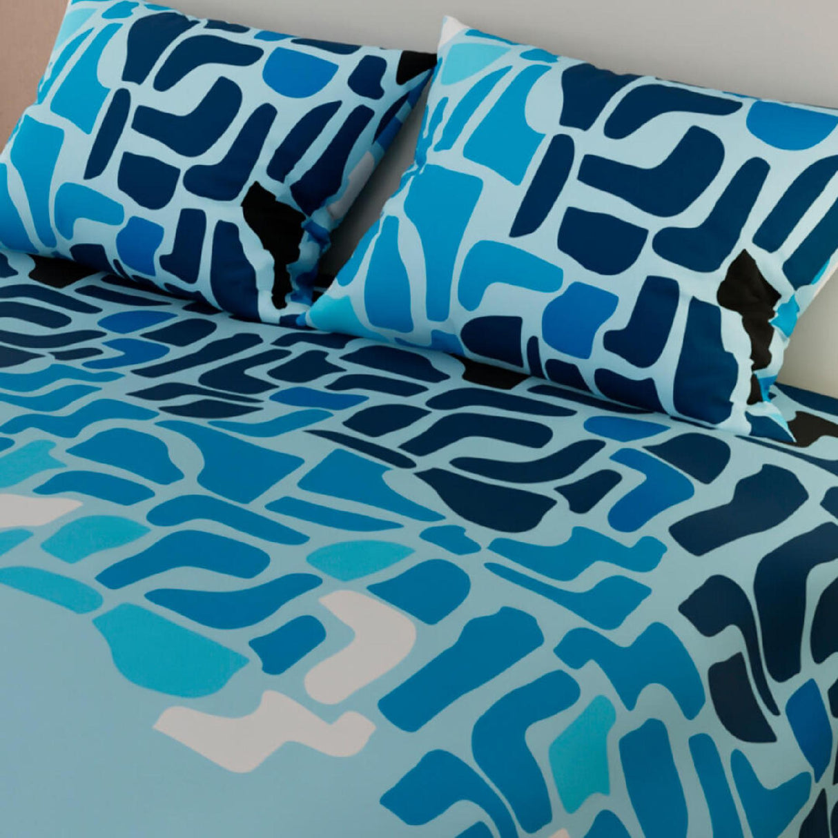 Juego de Sábanas Piedras Azul Para cama Sencilla 100 X 190 Cm - SABANAS | Bylmo