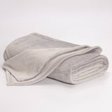 Cobija Térmica Flannel Fleece Gris Claro 115x160cm Fondo Entero Ultrasuave - COBIJAS Y MANTAS | Bylmo