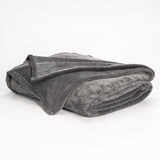 Cobija Térmica Flannel Fleece Gris Oscuro 160x230cm Fondo Entero Ultrasuave - COBIJAS Y MANTAS | Bylmo