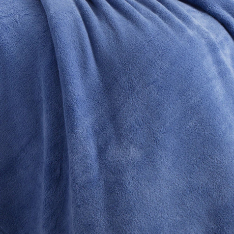 Cobija Térmica Flannel Fleece Azul 230x230cm Fondo Entero Ultrasuave - COBIJAS Y MANTAS | Bylmo