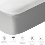 Protector de Colchón Impermeable Jersey Blanco Para Cama Queen 160 X 190 Cm - PROTECTORES DE COLCHON | Bylmo