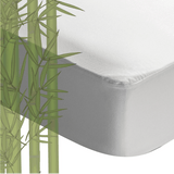 Protector de Colchón Impermeable Bambu Liso Blanco Para Cama Doble 140 X 190 Cm - PROTECTORES DE COLCHON | Bylmo