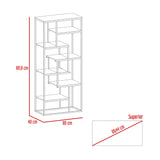 Estantería Architects Macadamia 80x182.9cm Con Seis Compartimientos - BIBLIOTECAS Y ESTANTERIAS | Bylmo