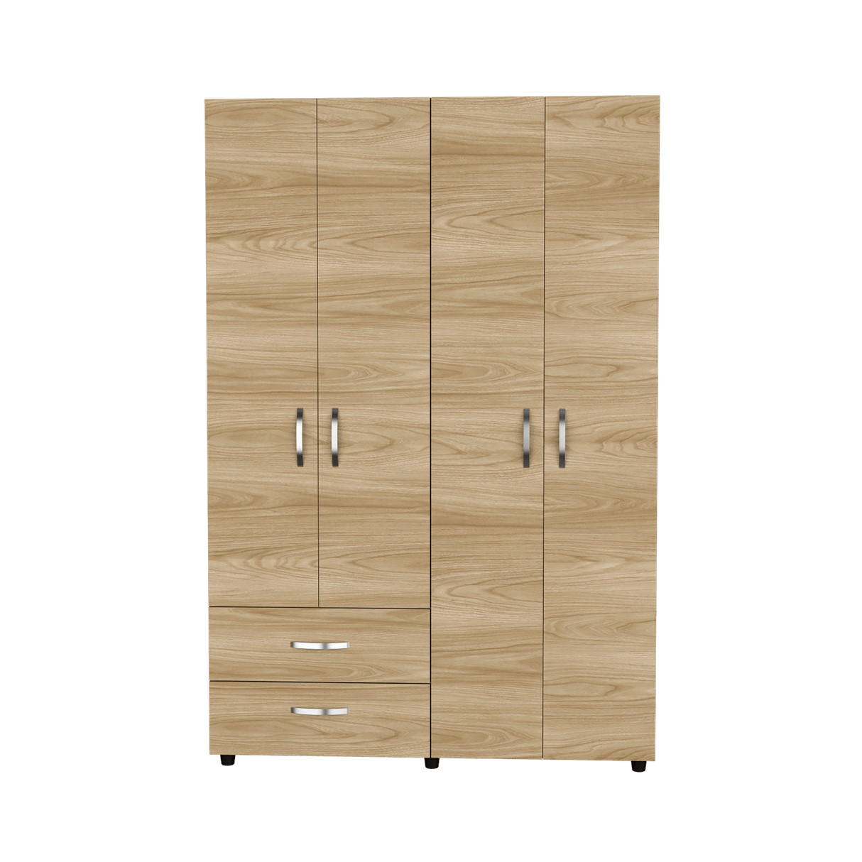 Closet Ankora Fresno Europeo y Wengue 120x180cm Con Dos Cajones y Dos Entrepaños - CLOSETS | Bylmo