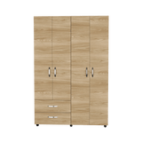 Closet Ankora Fresno Europeo y Wengue 120x180cm Con Dos Cajones y Dos Entrepaños - CLOSETS | Bylmo