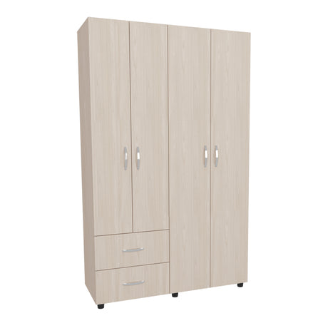 Closet Barilo Niebla y Blanco 120x200cm Con Dos Cajones y Cuatro Entrepaños - CLOSETS | Bylmo