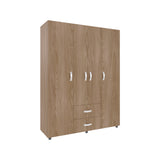 Closet Barilo Fresno Europeo y Wengue 150x200cm Con Dos Cajones y Cuatro Entrepaños - CLOSETS | Bylmo