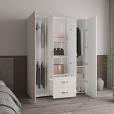 Closet Barilo Niebla y Blanco 150x200cm Con Dos Cajones y Cuatro Entrepaños - CLOSETS | Bylmo
