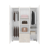 Closet Barilo Niebla y Blanco 150x200cm Con Dos Cajones y Cuatro Entrepaños - CLOSETS | Bylmo