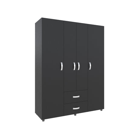 Closet Barilo Wengue 150x200cm Con Dos Cajones y Cuatro Entrepaños - CLOSETS | Bylmo