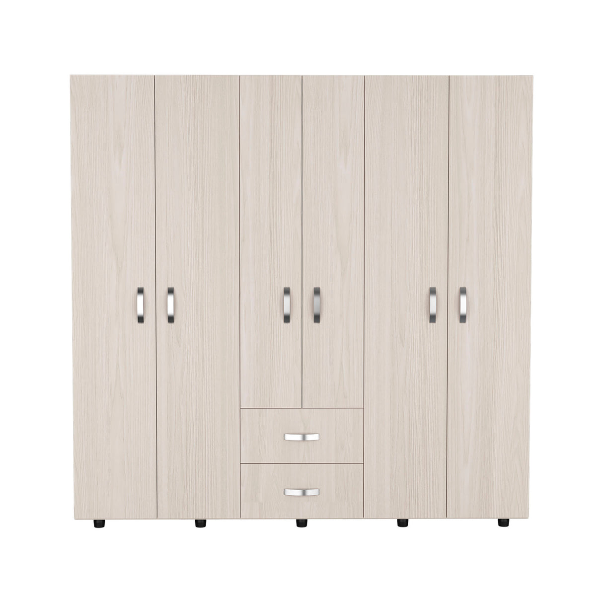 Closet Barilo Niebla y Blanco 200x200cm Con Dos Cajones y Cuatro Entrepaños - CLOSETS | Bylmo