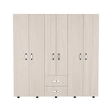 Closet Barilo Niebla y Blanco 200x200cm Con Dos Cajones y Cuatro Entrepaños - CLOSETS | Bylmo