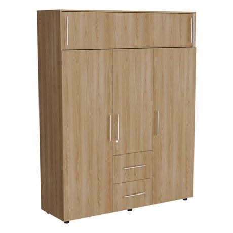 Closet Bigaf Fresno Europeo y Blanco 160x204cm Con Tres Cajones y Cuatro Entrepaños - CLOSETS | Bylmo
