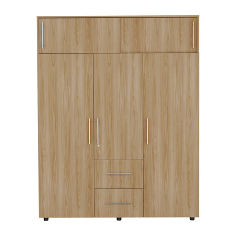 Closet Bigaf Fresno Europeo y Blanco 160x204cm Con Tres Cajones y Cuatro Entrepaños - CLOSETS | Bylmo