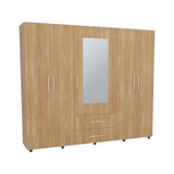 Closet Bigaf Fresno Europeo y Blanco 200x200cm Con Dos Cajones y Cuatro Entrepaños y Espejo - CLOSETS | Bylmo