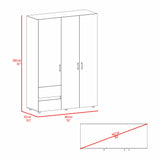 Closet Dassel Fresno Europeo y Blanco 140x200cm Con Dos Cajones y Dos Entrepaños - CLOSETS | Bylmo