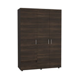 Closet Dassel Nogal y Wengue 140x200cm Con Dos Cajones y Dos Entrepaños - CLOSETS | Bylmo