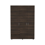 Closet Dassel Nogal y Wengue 140x200cm Con Dos Cajones y Dos Entrepaños - CLOSETS | Bylmo