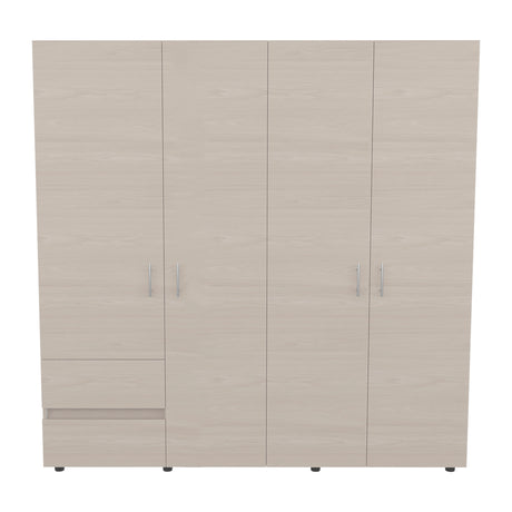 Closet Dassel Niebla y Blanco 200x200cm Con Dos Cajones y Tres Entrepaños - CLOSETS | Bylmo