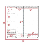 Closet Dassel Niebla y Blanco 200x200cm Con Dos Cajones y Tres Entrepaños - CLOSETS | Bylmo