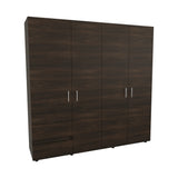 Closet Dassel Nogal y Wengue 200x200cm Con Dos Cajones y Tres Entrepaños - CLOSETS | Bylmo
