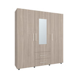 Closet Grayson Bardolino y Blanco 180x200cm Con Dos Cajones y Tres Entrepaños y Espejo - CLOSETS | Bylmo