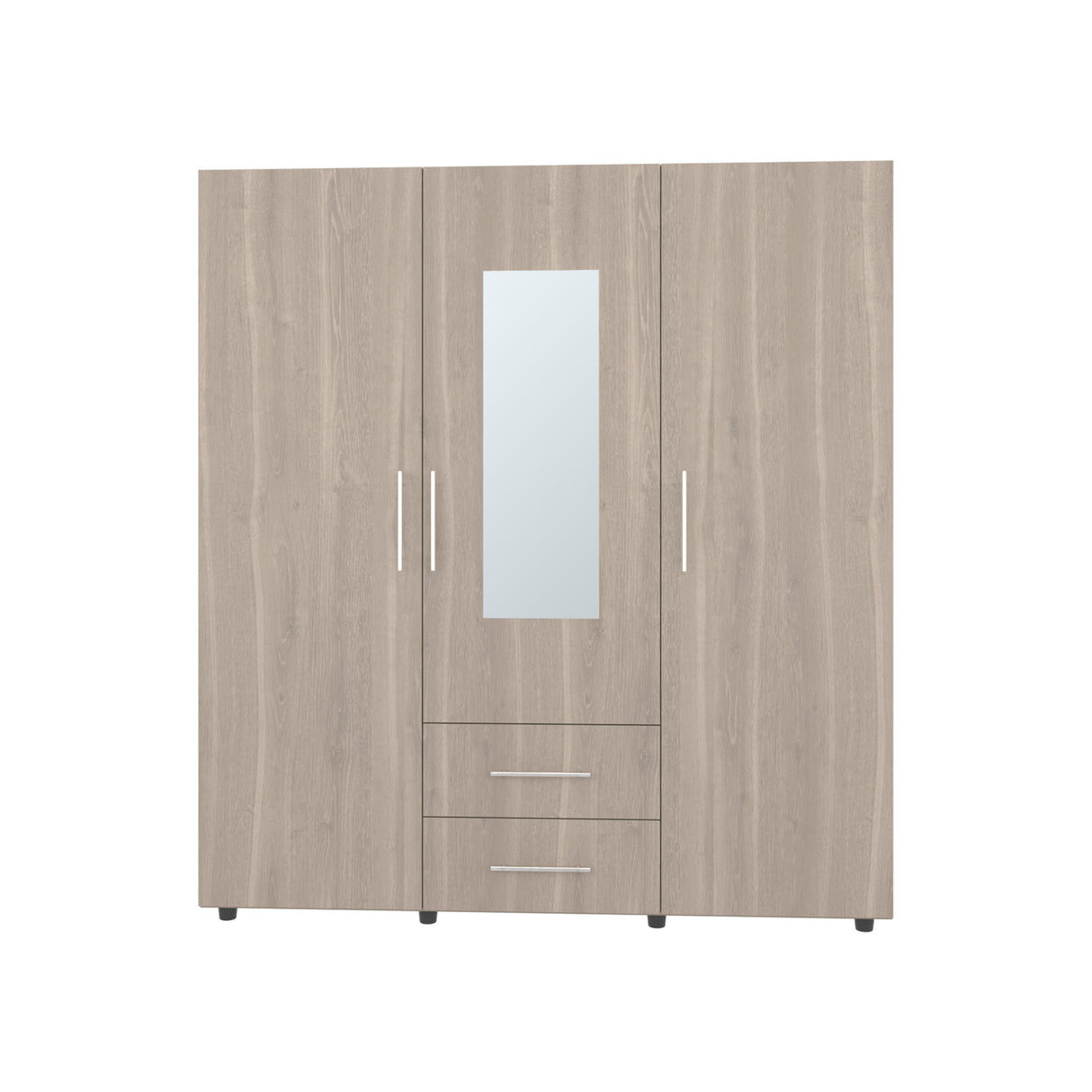 Closet Grayson Bardolino y Blanco 180x200cm Con Dos Cajones y Tres Entrepaños y Espejo - CLOSETS | Bylmo