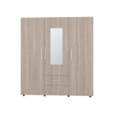Closet Grayson Bardolino y Blanco 180x200cm Con Dos Cajones y Tres Entrepaños y Espejo - CLOSETS | Bylmo
