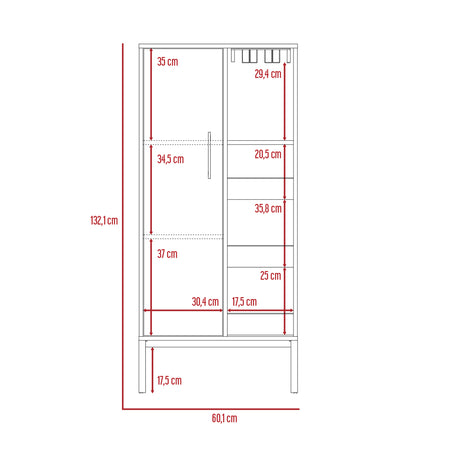 Bar Soho Bellota 60.1x132.1cm Con Tres Portabotellas - BARES | Bylmo