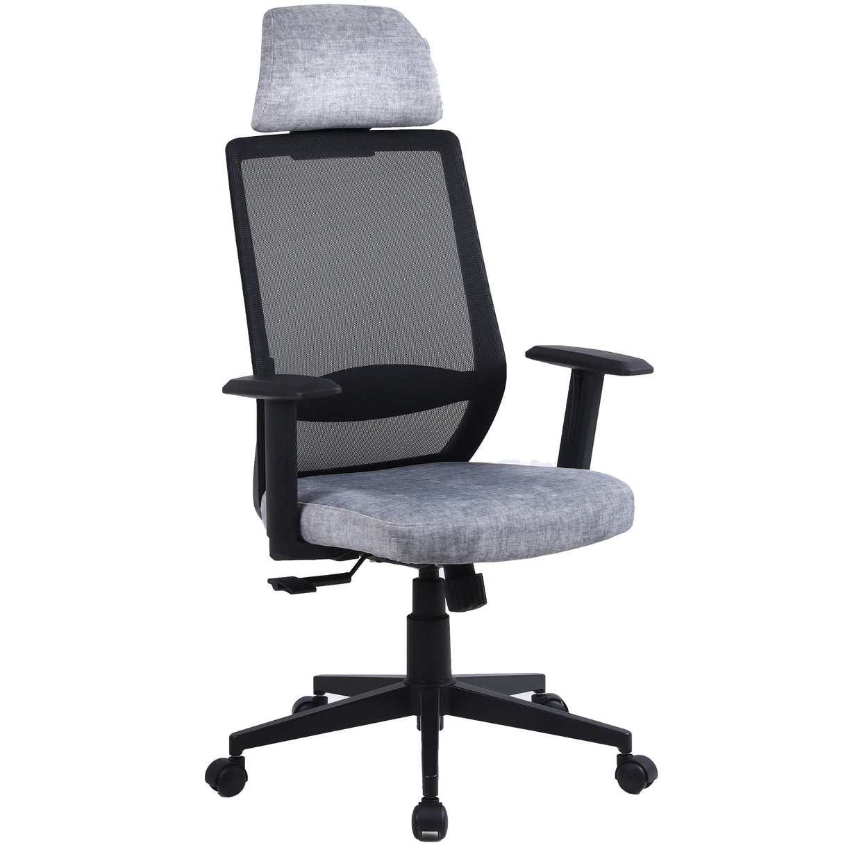 Silla Gerencial Snake Negro y Gris Claro 67x118cm Con Espaldar y Apoyacabezas - SILLAS DE OFICINA | Bylmo