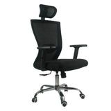 Silla Gerencial Shanghai 2024 Negro 66x111cm Con Espaldar Soporte Lumbar y Apoyacabezas - SILLAS DE OFICINA | Bylmo