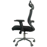 Silla Gerencial Shanghai 2024 Negro 66x111cm Con Espaldar Soporte Lumbar y Apoyacabezas - SILLAS DE OFICINA | Bylmo