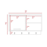 Mueble Auxiliar de Cocina Buxton Wengue y Miel 70x41.95cm Con Tres Compartimientos - BARRAS Y MUEBLES AUXILIARES | Bylmo