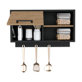 Mueble Auxiliar de Cocina Buxton Wengue y Miel 70x41.95cm Con Tres Compartimientos - BARRAS Y MUEBLES AUXILIARES | Bylmo