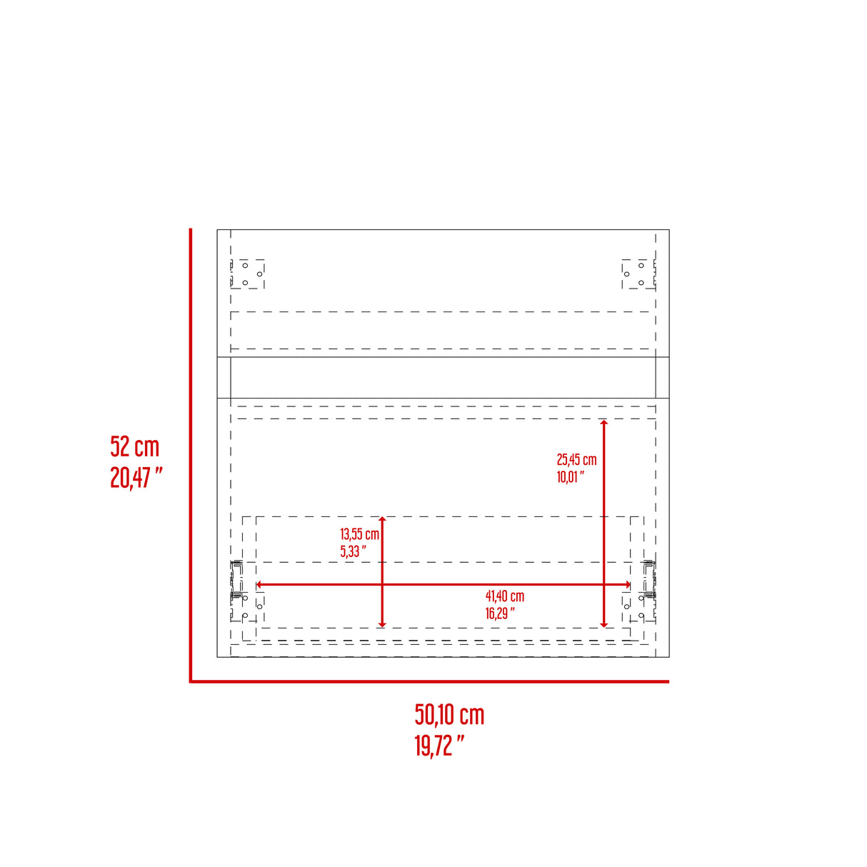 Mueble para Lavamanos Aydin Ceniza 50.1x52cm Flotante Sin Lavamanos - MUEBLES PARA LAVAMANOS | Bylmo