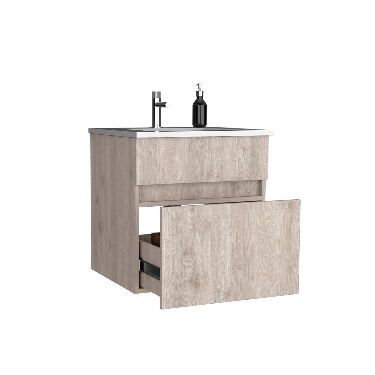 Mueble para Lavamanos Aydin Ceniza 50.1x52cm Flotante Sin Lavamanos - MUEBLES PARA LAVAMANOS | Bylmo
