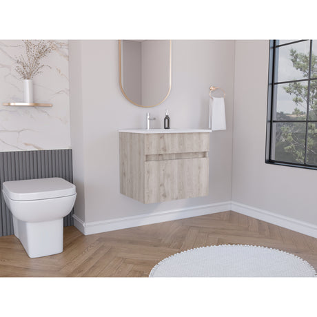 Mueble para Lavamanos Aydin Ceniza 59.1x52cm Flotante Sin Lavamanos - MUEBLES PARA LAVAMANOS | Bylmo