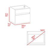 Mueble para Lavamanos Aydin Wengue 59.1x52cm Flotante Sin Lavamanos - MUEBLES PARA LAVAMANOS | Bylmo