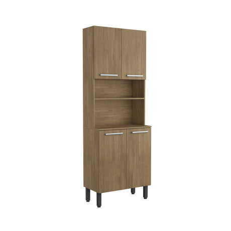 Alacena Rovere 70x198cm Con Cuatro Puertas y Con Patas - ALACENAS Y MUEBLES MICROONDAS | Bylmo