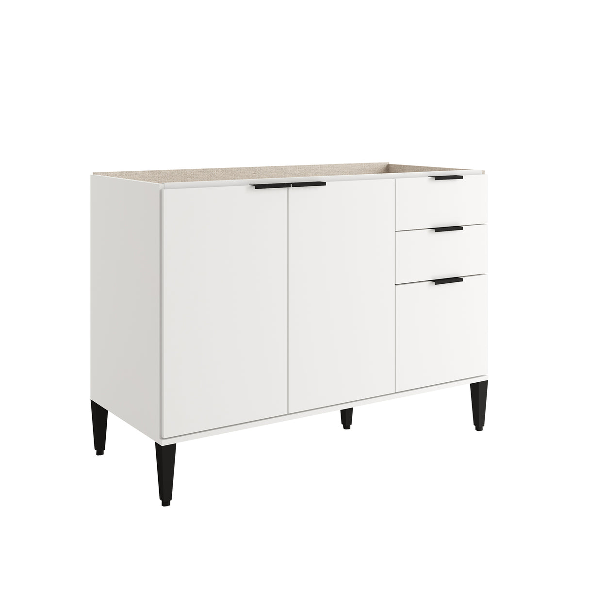 Mueble Inferior de Cocina Blanco 120x87.5cm Sin Mesón y Sin Estufa - MUEBLES INFERIORES DE COCINA | Bylmo