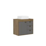 Mueble para Lavamanos Gris 70x77.2cm Sin Lavamanos y Con Tres Cajones - MUEBLES PARA LAVAMANOS | Bylmo
